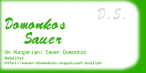 domonkos sauer business card
